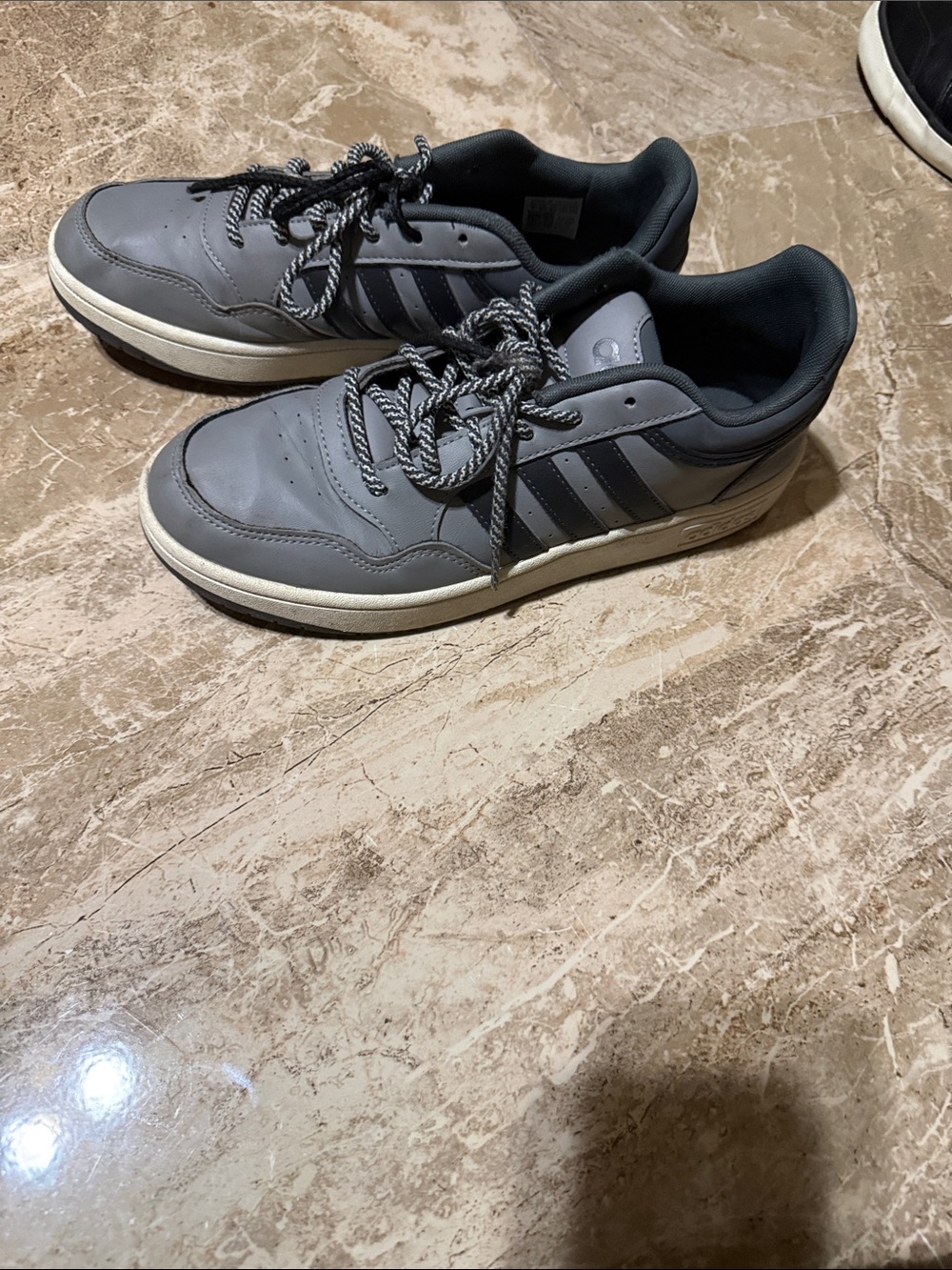 adidas Gray Low-Top Lace-Up Sneakers
